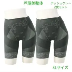 【芦屋美整体】骨盤スリムスタイルショーツ　アッシュグレー　3L（2枚セット）