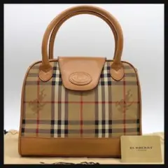 美品 BURBERRY バーバリー ノバチェック シャドーホース ハンドバッグ