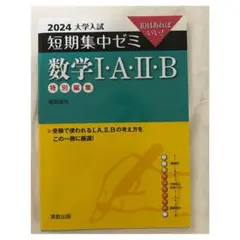 2024 大学入試 短期集中ゼミ 数学 I・A・II・B