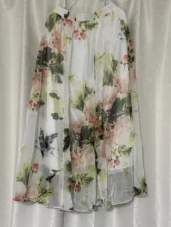 新品未使用 タグ付き LACE GIRL シフォンフレアスカート 花柄