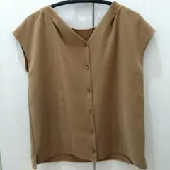 PLST バックサテンストレッチ2WAYブラウス