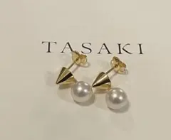 新品正規 TASAKI タサキリファインドリベリオン あこや真珠ピアスK18YG