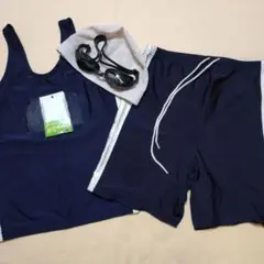 【難あり】 女子 スクール 水着 セパレート 上下 160 オマケ付 プール