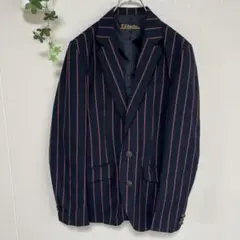 suggestion サジェッション　メンズLストライプ　テーラードジャケット