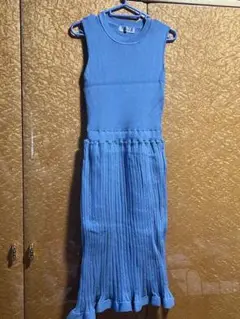rirandtureブルーニットワンピース