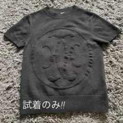 エルメス 半袖ニット ブラック カシミヤ100% プレタ