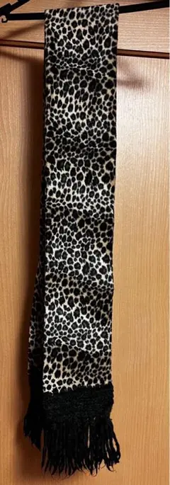 【お母さん&お子様兼用も◎】レオパード柄 キッズ用マフラー 子供用マフラー