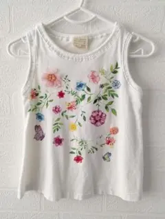 ZARA 花柄 タンクトップ 100