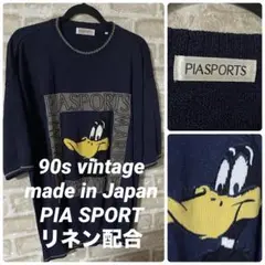 ビンテージ 90s ピアスポーツ メンズXL Ⅳ 半袖ニット　ダフィーダック