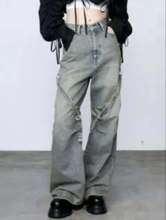 EMODA カーゴベルトルーズジーンズ