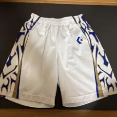 バスケットボールパンツ ホワイト 青金