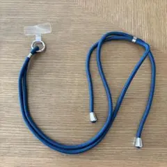 青いスマホショルダーストラップ