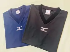 【Mizuno】 Vネックアンダーシャツ 2色組 サイズO
