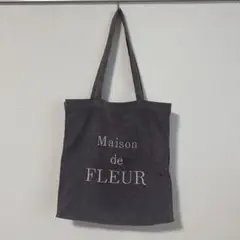 Maison de FLEUR ダークグレー トートバッグ