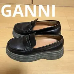 GANNI ローファー　厚底　ブラック　24.0