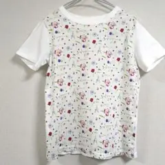38　М　クーポール　リバティ　花柄　半袖　Tシャツ　日本製
