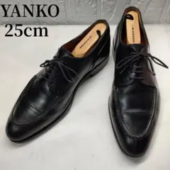 YANKO/ヤンコ/Vチップ/ダービーシューズ/ビジネス/ブラック/25cm
