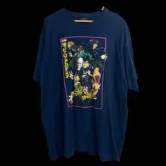 US古着 直輸入 僕のヒーローアカデミア 半袖Tシャツ ネイビー 2XL