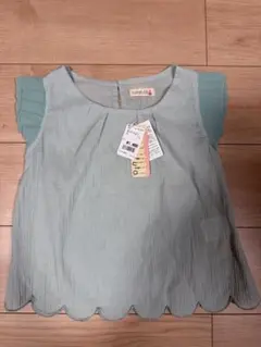 新品未使用(訳あり)futafuta 袖シフォントップス 120cm