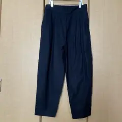 再お値下げ　新品タグ付き　スタディオクリップ　綿麻混フロントタックパンツネイビー