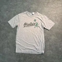 7SM2 インポート　フロントプリントTシャツ　グレー　S 古着