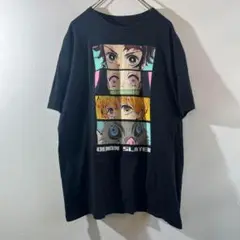 T-128 鬼滅の刃 ブラック Ｔシャツ 炭治郎 禰豆子