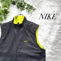 NIKE フリースベスト 刺繍ロゴ フルジップ リバーシブル ビックシルエット