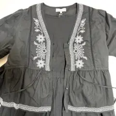 (新品)ボレロ付きワンピース　セットアップ　黒　ブラック　ノースリーブワンピース