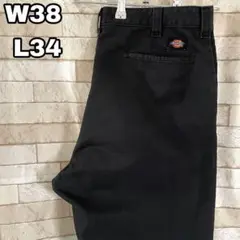 ディッキーズ ワークパンツ メキシコ製 ブラック 38×34