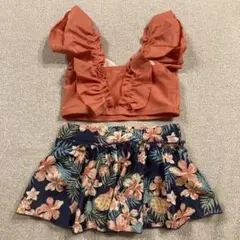 女の子用セパレート水着　80サイズ　トロピカル　F.Oインターナショナル