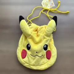 新品ポケットモンスター ピカチュウぬいぐるみ巾着