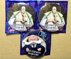 ONE PIECE 28弾　輩缶バッジ　ナス寿郎聖 ウォーキュリー聖　セット