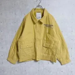 ブルゾン ジャケット (F) 刺繍ロゴ 中綿入り ヴィンテージ