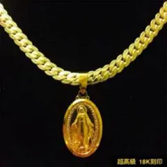 マリア メンズ ネックレス 18金 k18加工 18k刻印