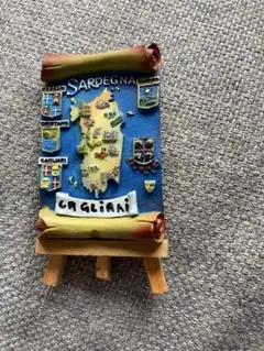 サルデーニャ 地図 装飾品 イーゼル付き