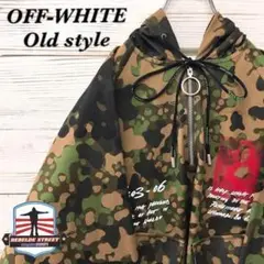 《美品》オフホワイト OFF-WHITE☆ハーフジップジャケット XL JK26