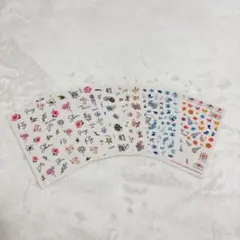 花柄ネイルシールセット 6シート 花柄 植物 文字 可愛い