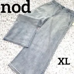 《新品》nod ノッド　岡山デニム佐藤安商店デニムパンツ　ワイド　ストレッチLL