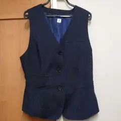 事務服　事務着　ストライプ ベスト　OL服