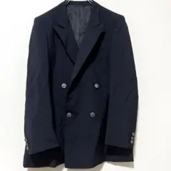 【NINA RICCI】ダブルブレスト 古着 テーラードジャケット 紺ブレ M