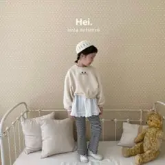 韓国子供服☆Hei / border bootscut leggings