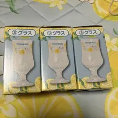 シナモロール当たりくじ③グラス3個セット &14フェイスタオルブルー1枚