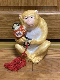九谷焼　 三代　徳田八十吉 猿　申　置物 共箱 文化勲章 2493 Yahoo!オークション -「徳田八十吉 三代 干支」(九谷) (日本の