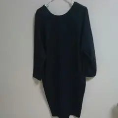 【値下げ】アダムエロペ ワンピース  ネイビー