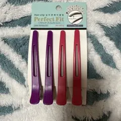 Perfect Fit ヘアクリップ 4個セット シリコンラバー付き