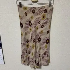 !SALE!花柄フレアスカート ベージュ