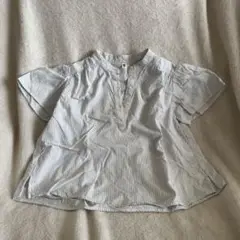 【9/6(土)まで出品】 UNIQLO 白 ストライプシャツ 130cm