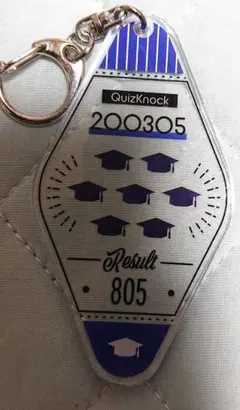 QuizKnockモーテルキーホルダー（青）