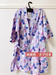 【未使用】LYCEE MIXTE 甚平　金魚柄　Mサイズ　巾着付き