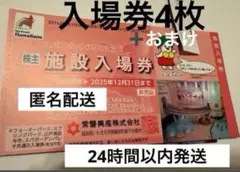 匿名配送　スパリゾートハワイアンズ 常磐興産 株主優待券　施設入場券 5枚　5人